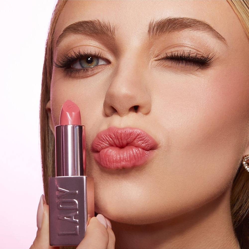 Too Faced Lady Bold Diffused Matte Lipstick in DEAR DIARY (Medium Nude Pink)